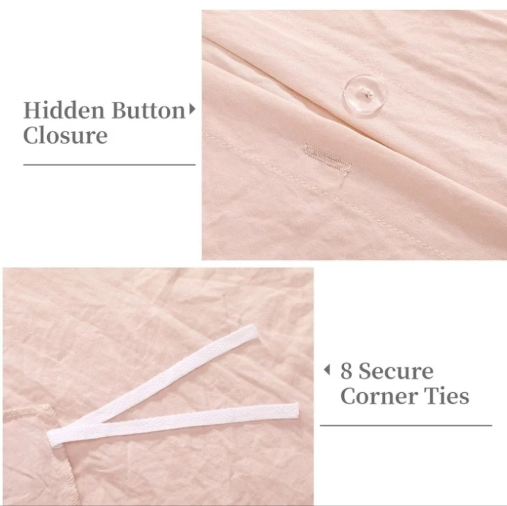 New with tags! Twin size pink Ruffled Bedding Duvet cover and pillow shams Set